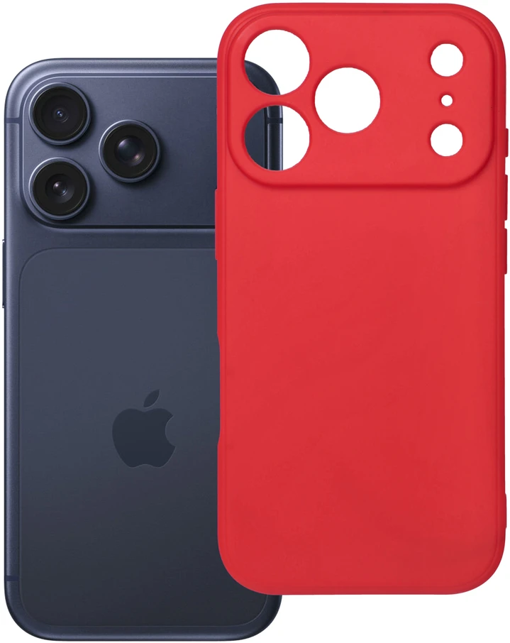 „Oem“ dėklas, skirtas „iPhone 18 Pro“ / „17 Pro“, minkštas, raudonas.