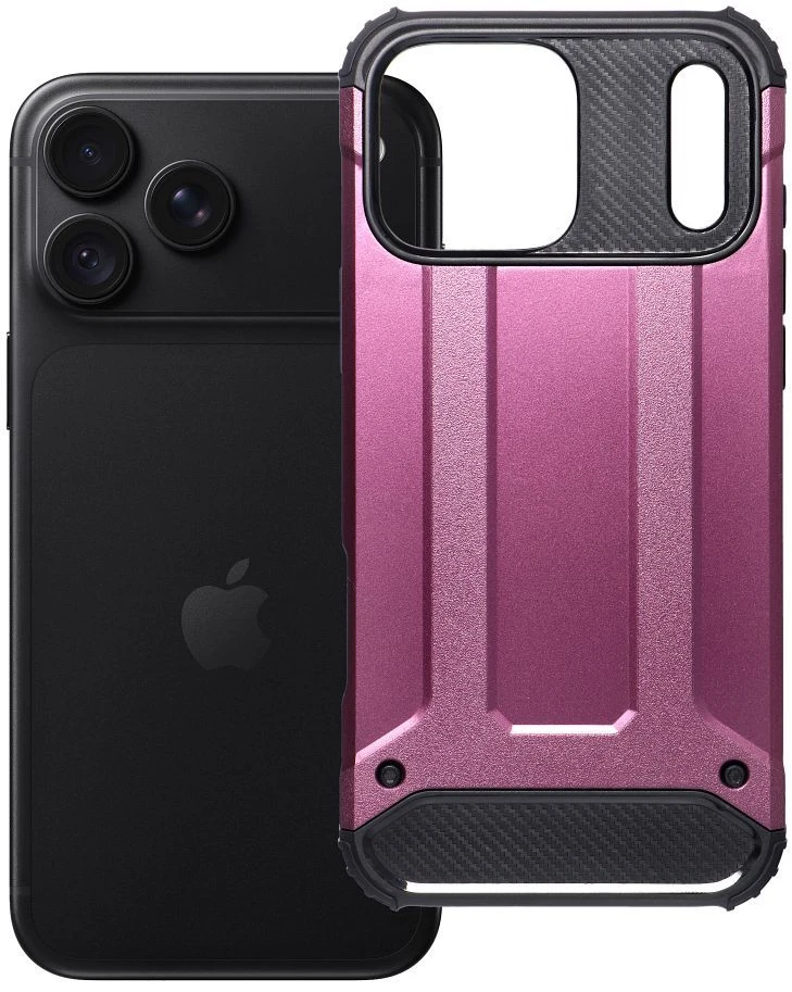 Oem dėklas iPhone 18 Pro Max / 17 Pro Max Armor bordo spalvos