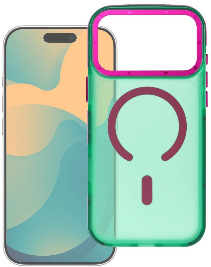 Dėklas iPhone 18 Pro Max / 17 Pro Max Forcell F-Protect Vivid Premium, suderinamas su MagSafe, žalias
