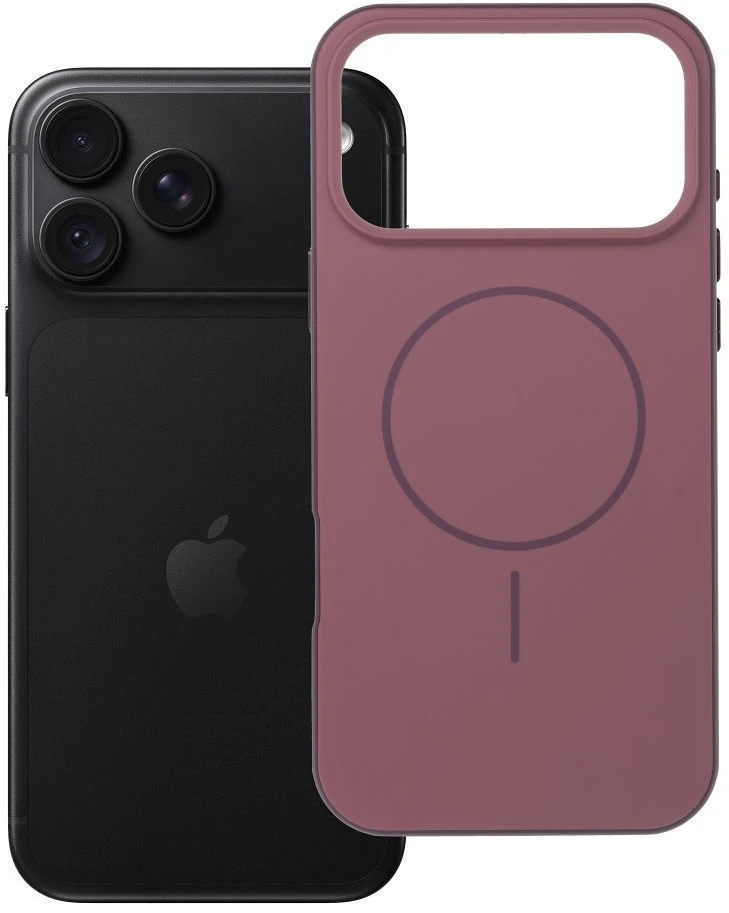 Dėklas iPhone 18 Pro Max / 17 Pro Max Forcell F-Protect Chromatic Premium, suderinamas su MagSafe, tamsiai vyšninės spalvos