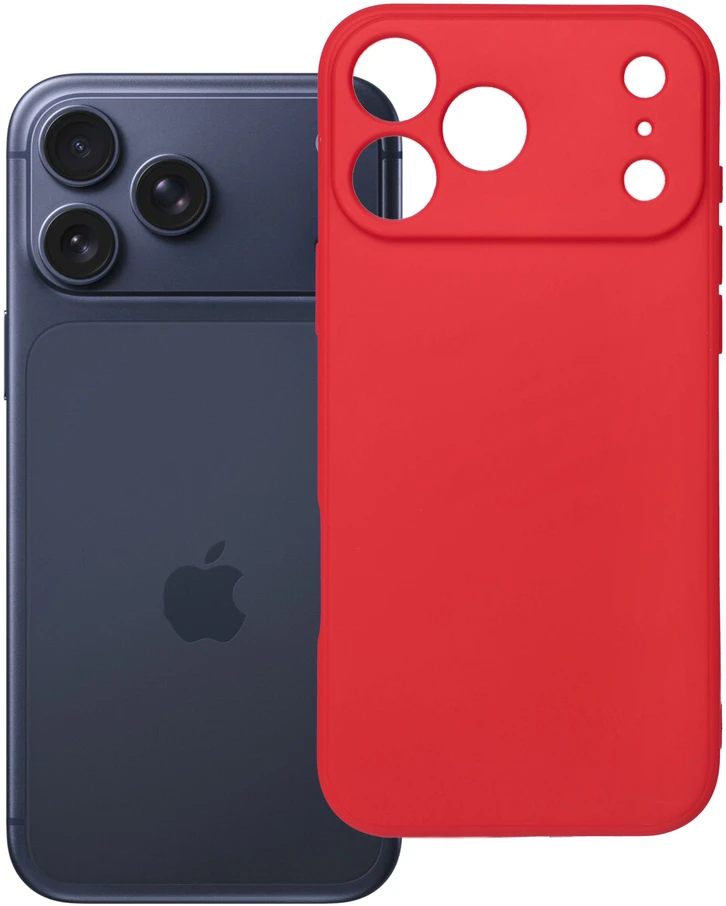 Oem dėklas, skirtas iPhone 18 Pro Max / 17 Pro Max, minkštas, raudonas