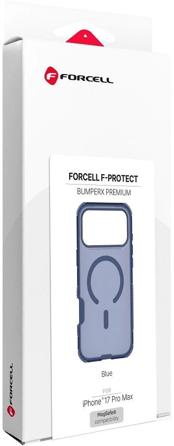 Forcell dėklas F-Protect BumperX Premium iPhone 18 Pro Max / 17 Pro Max, suderinamas su MagSafe, tamsiai mėlynas