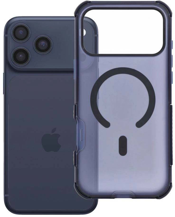 Forcell dėklas F-Protect BumperX Premium iPhone 18 Pro Max / 17 Pro Max, suderinamas su MagSafe, tamsiai mėlynas