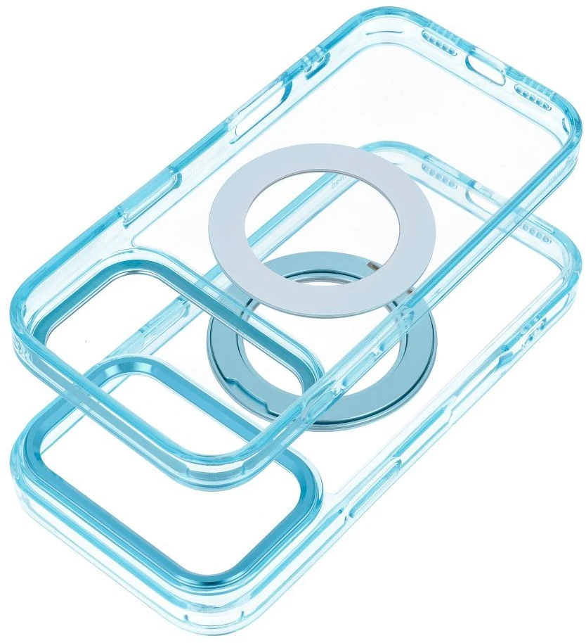 Dėklas Oem Case for iPhone 18 Pro Max / 17 Pro Max Frame Circle Stand compatible with MagSafe light mėlynas