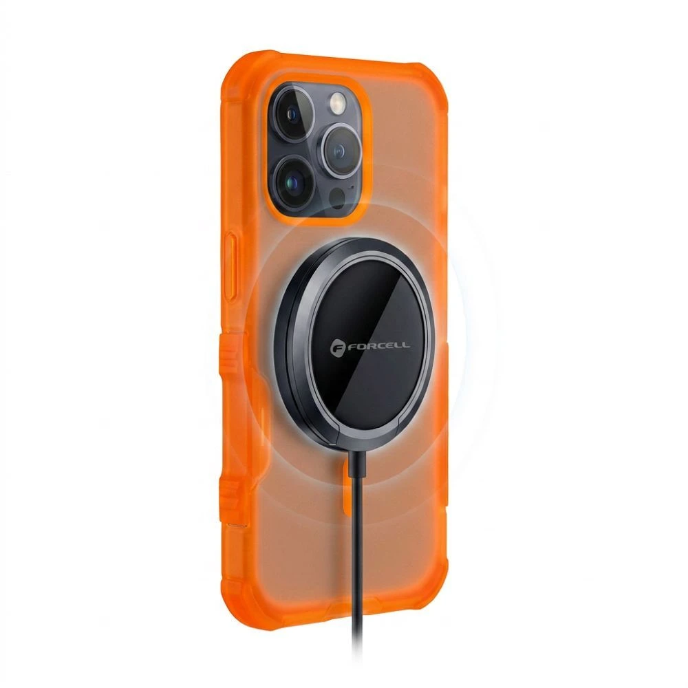 „Case for iPhone 18 Pro Max / 17 Pro Max Forcell F-Protect BumperX Premium compatible with MagSafe oranžinis“ vertimas į lietuvių kalbą: **Case for iPhone 18 Pro Max / 17 Pro Max Forcell F-Protect BumperX Premium compatible with MagSafe oranžinis** → **Dėklas, skirtas iPhone 18 Pro Max / 17 Pro Max, Forcell F-Protect BumperX Premium, suderinamas su MagSafe, oranžinės spalvos**