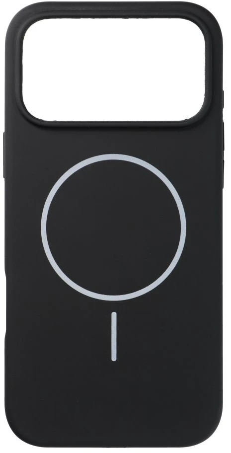 Dėklas Oem Case for iPhone 18 Pro Max / 17 Pro Max Silicone 2mm (big hole) compatible with MagSafe juodas