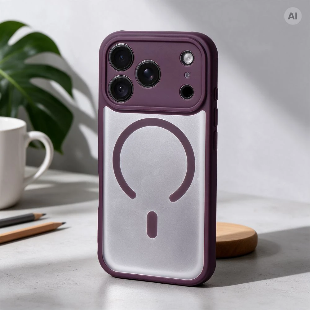 Dėklas Oem Case for iPhone 18 Pro Max / 17 Pro Max Full Matte Mag Cover compatible with MagSafe burgundy