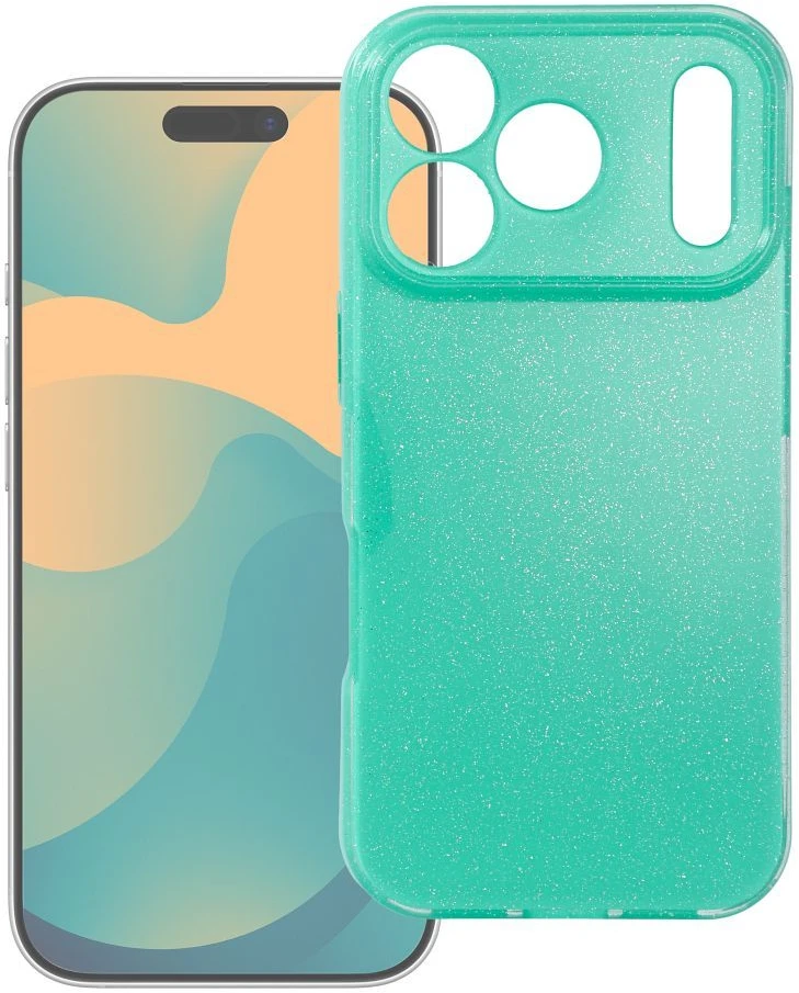 OEM dėklas iPhone 18 Pro Max / 17 Pro Max, permatomas dėklas, 2 mm, Blink mėtų spalvos