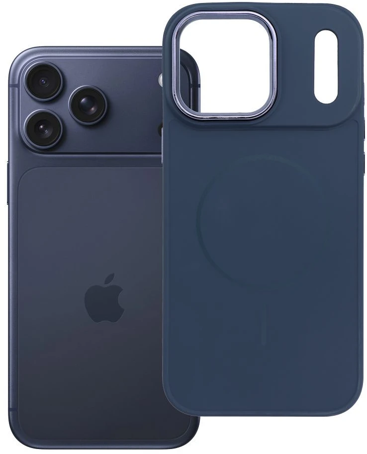 Dėklas Oem Case for iPhone 18 Pro Max / 17 Pro Max Frame Mag Cover compatible with MagSafe navy mėlynas