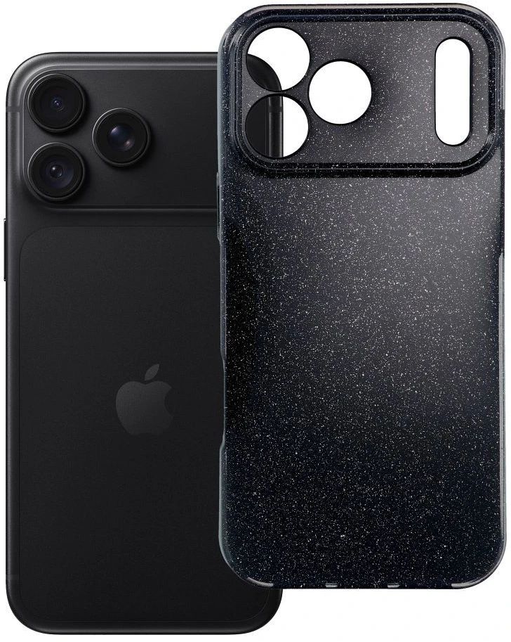 Oem dėklas iPhone 18 Pro Max / 17 Pro Max permatomas dėklas 2 mm Blink juodas