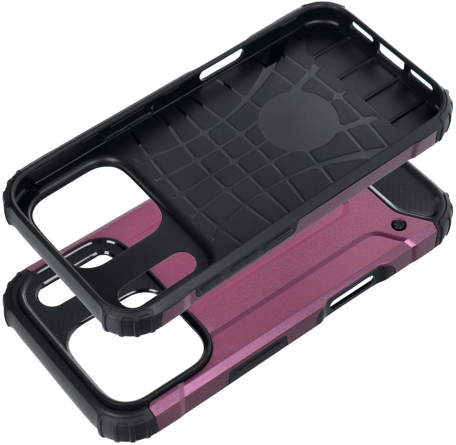 Oem dėklas iPhone 18 Pro Max / 17 Pro Max Armor bordo spalvos