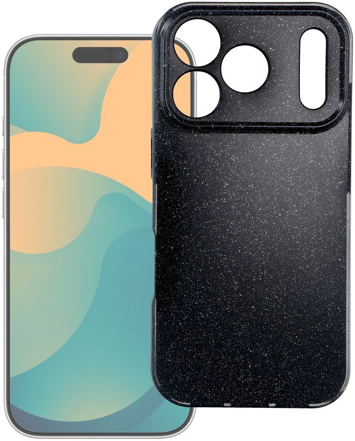 Oem dėklas iPhone 18 Pro Max / 17 Pro Max permatomas dėklas 2 mm Blink juodas