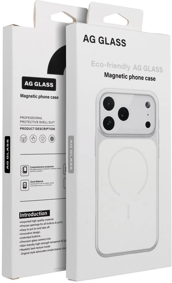 Oem dėklas iPhone 18 Pro Max / 17 Pro Max, suderinamas su MagSafe, sidabrinis