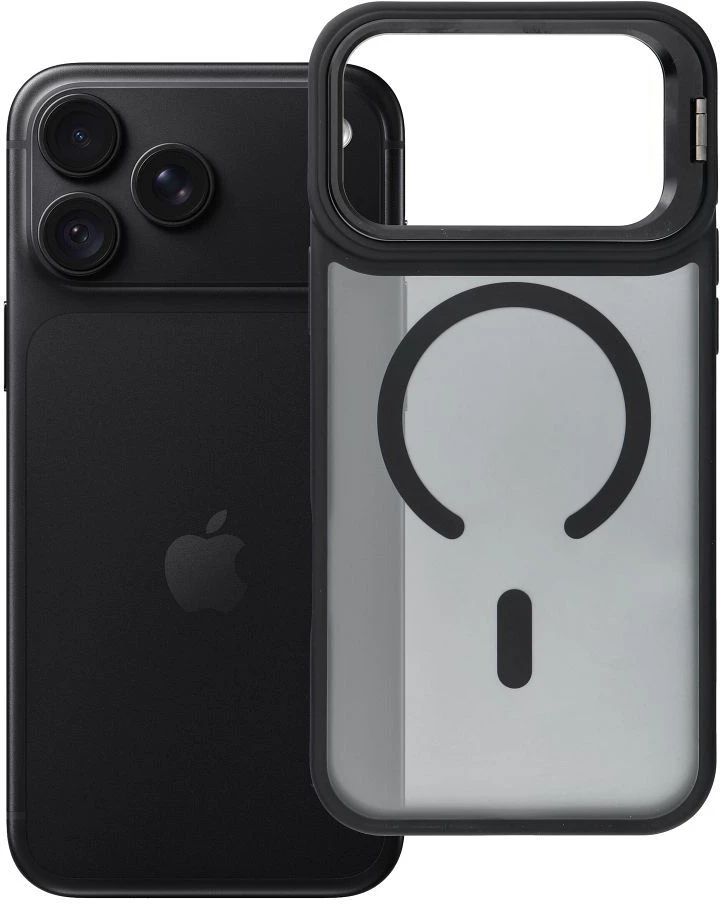 Dėklas Case for iPhone 18 Pro Max / 17 Pro Max Forcell F-Protect Shadow Stand Premium compatible with MagSafe juodas