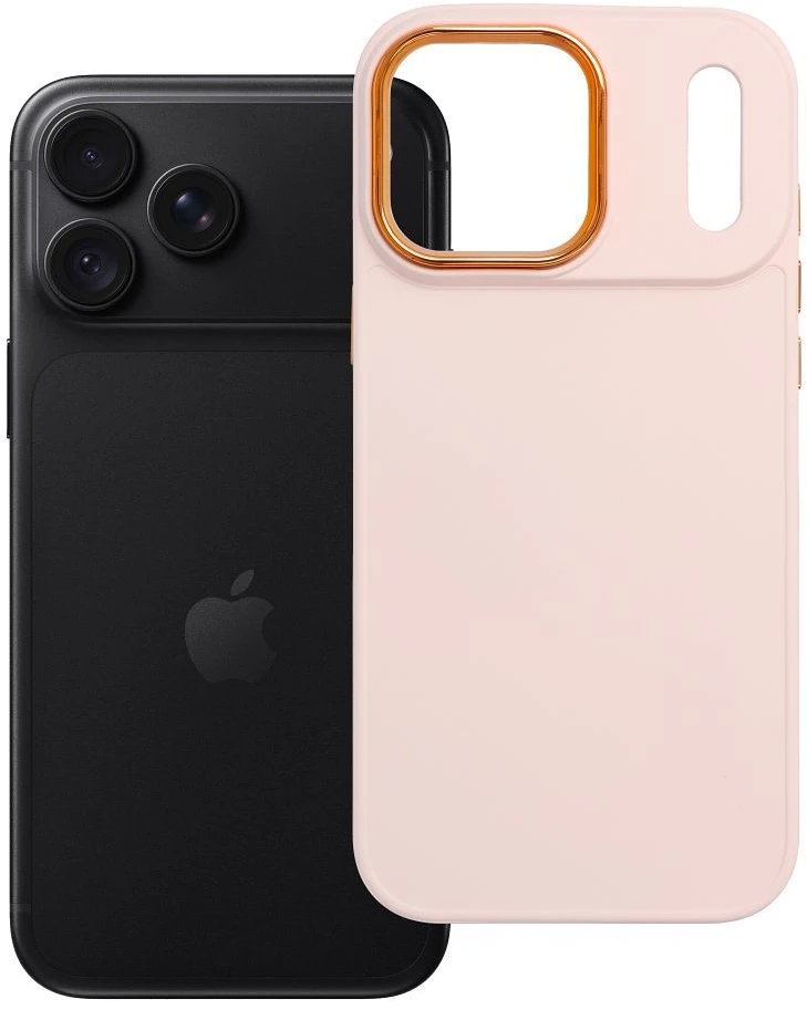 Oem dėklas, skirtas iPhone 18 Pro Max / 17 Pro Max, rėmelis pudros rožinės spalvos