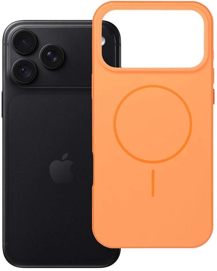 Dėklas iPhone 18 Pro Max / 17 Pro Max Forcell F-Protect Chromatic Premium, suderinamas su MagSafe, oranžinis