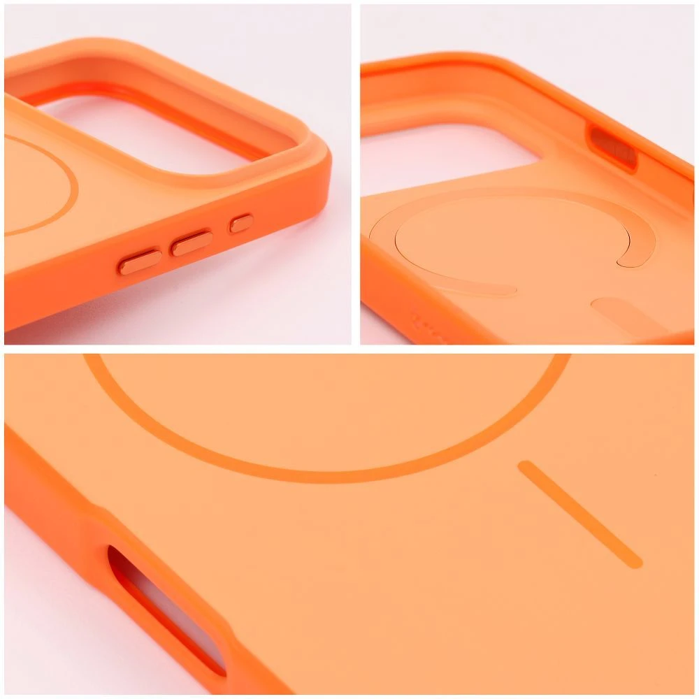 Dėklas iPhone 18 Pro Max / 17 Pro Max Forcell F-Protect Chromatic Premium, suderinamas su MagSafe, oranžinis