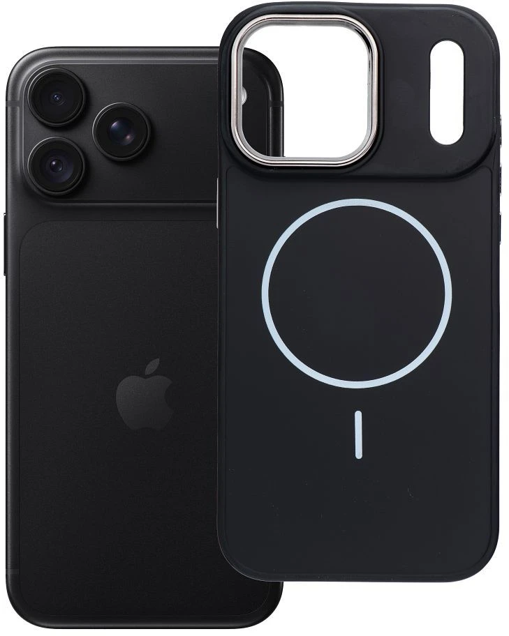Oem dėklas iPhone 18 Pro Max / 17 Pro Max rėmeliui Mag dangtelis suderinamas su MagSafe juodas