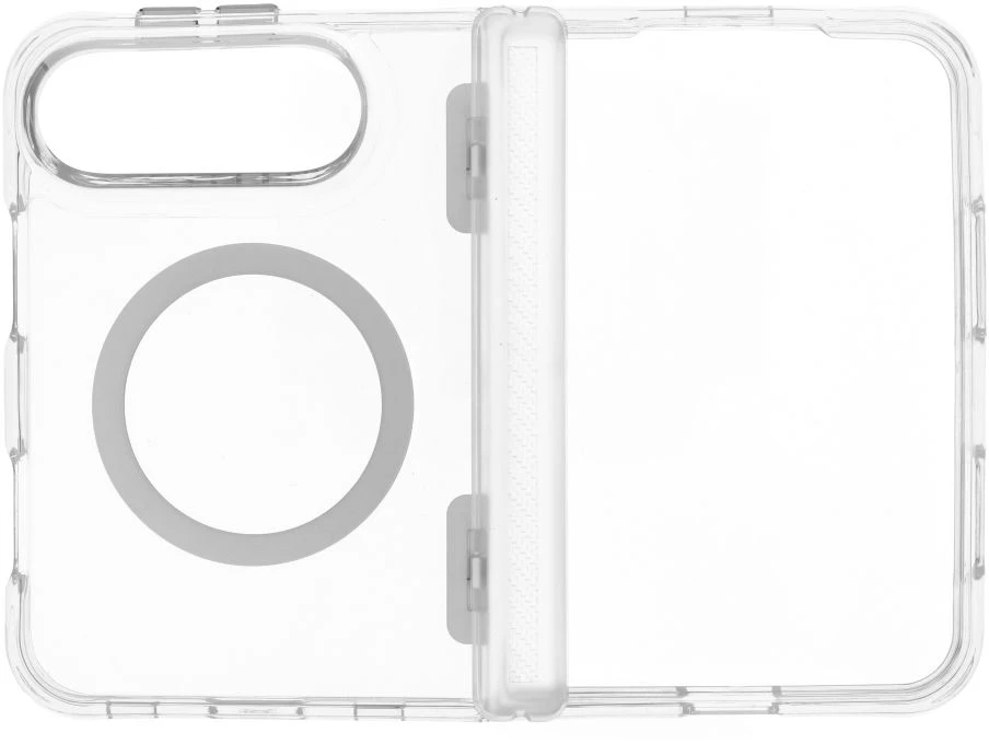 Case for iPhone Duo Forcell F-Protect 4sD-i Clear 2.5 mm Premium Hinge compatible with MagSafe transparent