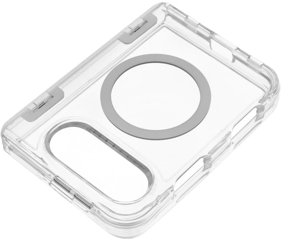 Case for iPhone Duo Forcell F-Protect 4sD-i Clear 2.5 mm Premium Hinge compatible with MagSafe transparent