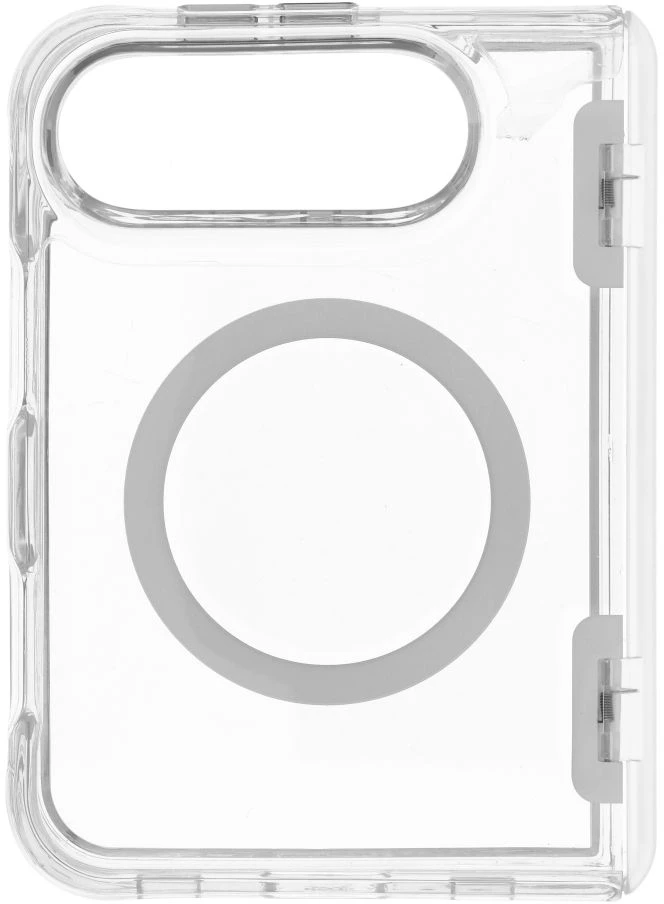 Case for iPhone Duo Forcell F-Protect 4sD-i Clear 2.5 mm Premium Hinge compatible with MagSafe transparent