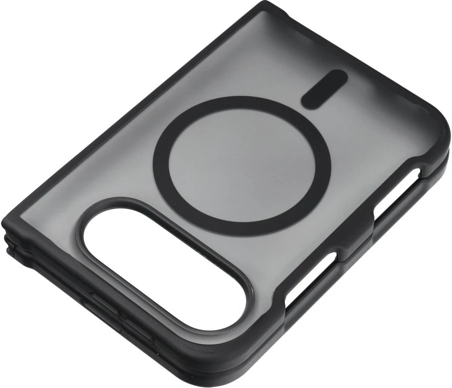 Case for iPhone Duo Forcell F-Protect 4sD-i Smoke Hybrid Premium compatible with MagSafe juodas