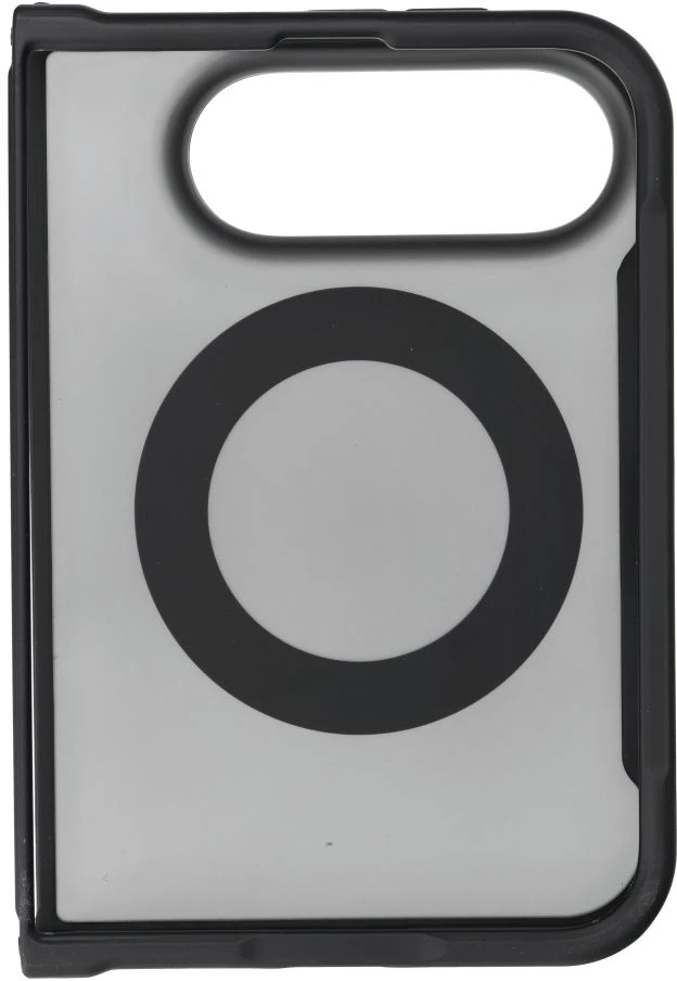 Case for iPhone Duo Forcell F-Protect 4sD-i Smoke Hybrid Kickstand Premium compatible with MagSafe juodas