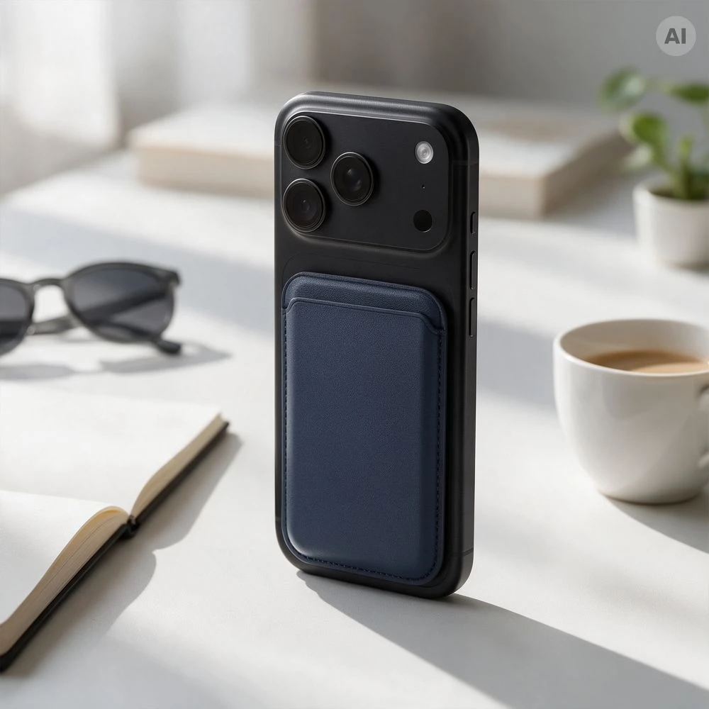 Oem Magnetic Card Holder compatible with MagSafe MagWallet mėlynas