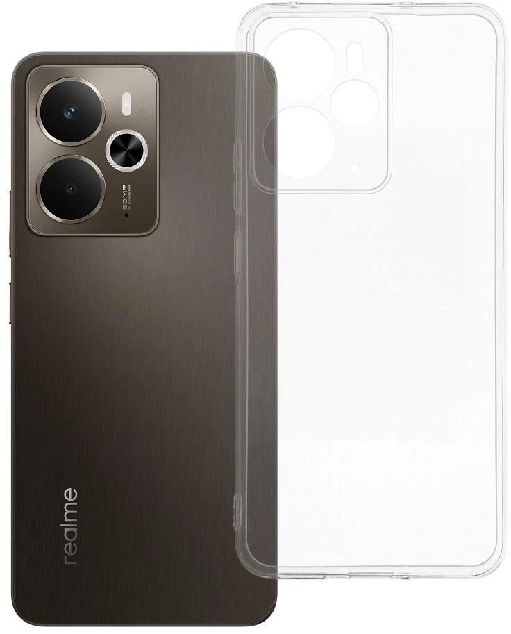 Skaidrus dėklas 2 mm skirtas Realme 14 5G (su kameros apsauga) skaidrus