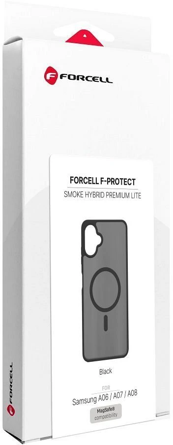 Dėklas Samsung A06 / A07 / A08 Forcell F-Protect Smoke Hybrid Premium Lite suderinamas su MagSafe juodas 0INT
