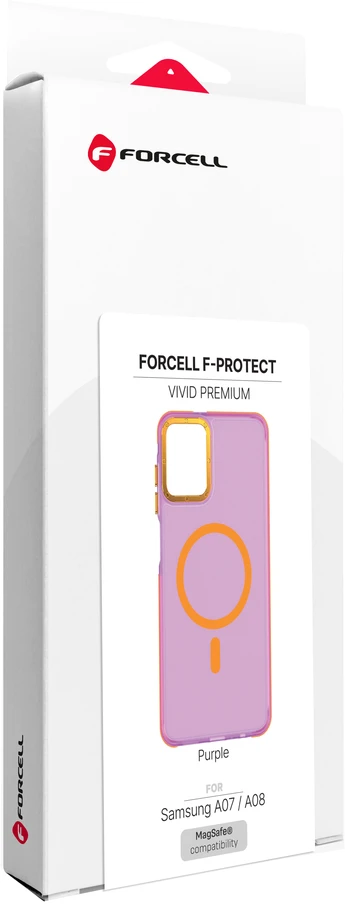 Dėklas Samsung A07 / A08 Forcell F-Protect Vivid Premium suderinamas su MagSafe rožinė 0INT