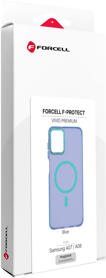 Dėklas Samsung A07 / A08 Forcell F-Protect Vivid Premium suderinamas su MagSafe mėlynas 0INT