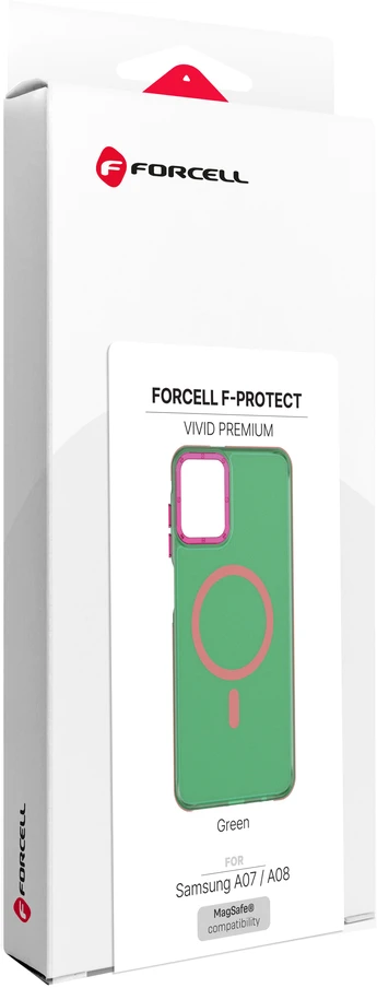 Dėklas na Samsung A07 / A08 Forcell F-Protect Vivid Premium zgodne su MagSafe žalia 0INT