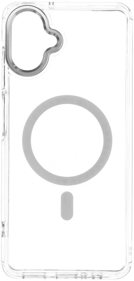Oem Dėklas Samsung A07 / A08 Frame Clear Hybrid Mag Cover suderinamas su MagSafe permatomas