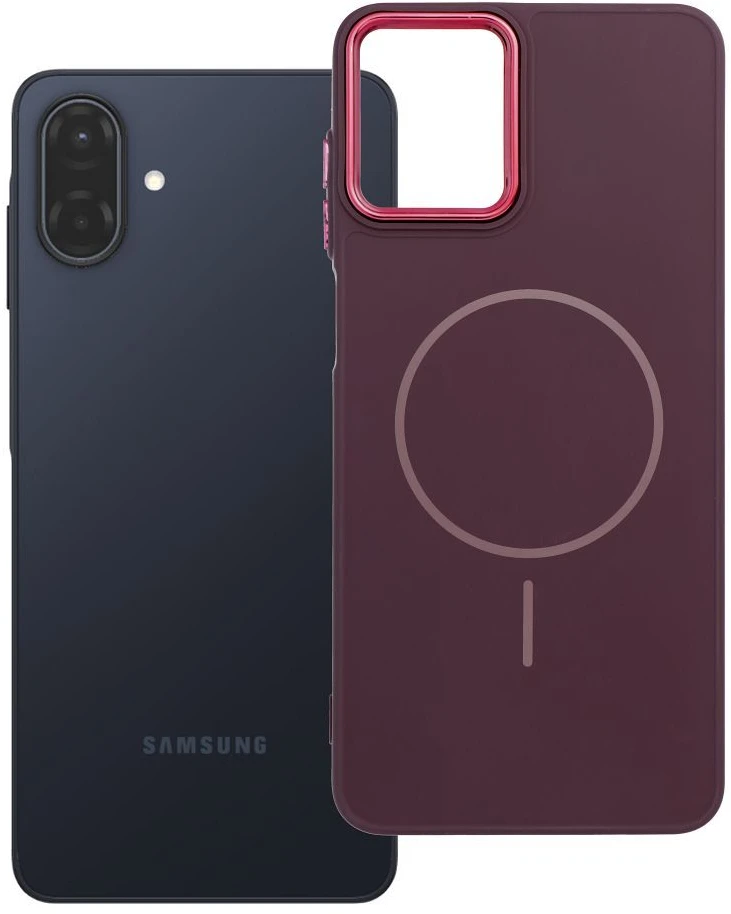 Oem Dėklas na Samsung A07 / A08 Frame Mag Cover zgodne su MagSafe violetinė