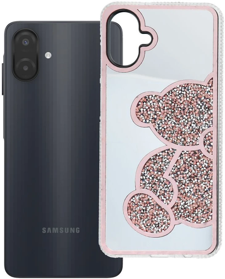 Oem Dėklas na Samsung A07 / A08 Teddy Bear rožinė