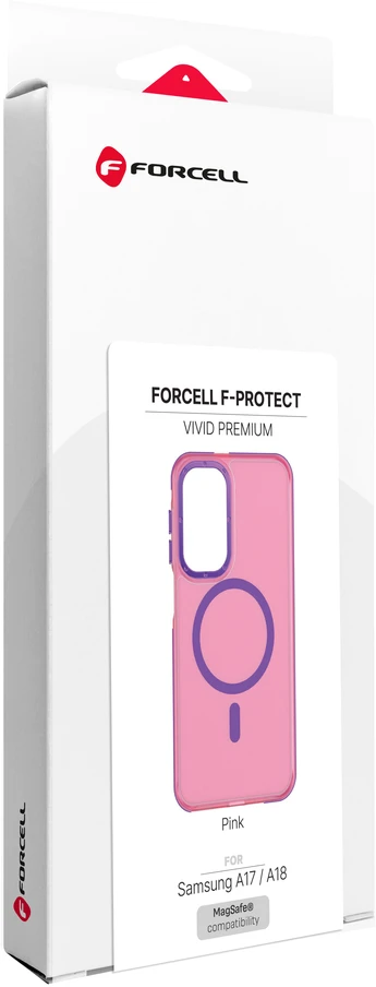 Dėklas Samsung A17 / A18 Forcell F-Protect Vivid Premium suderinamas su MagSafe rožinis 0INT