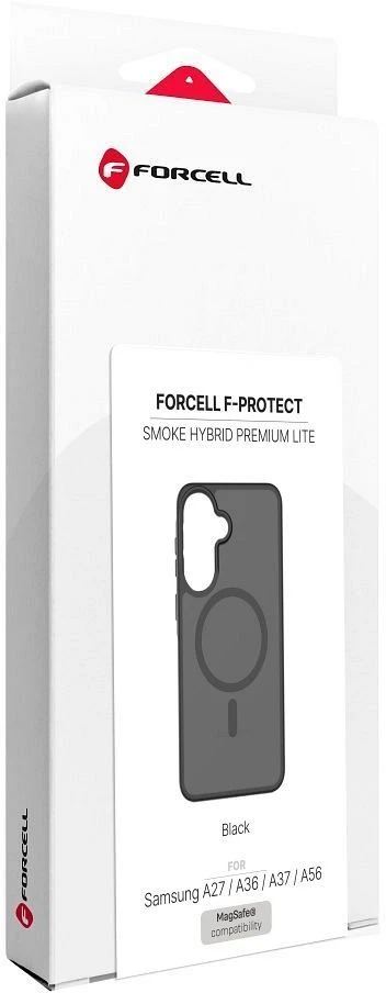 Dėklas Samsung A27 / A36 / A37 / A56 Forcell F-Protect Smoke Hybrid Premium Lite, suderinamas su MagSafe, juoda 0INT