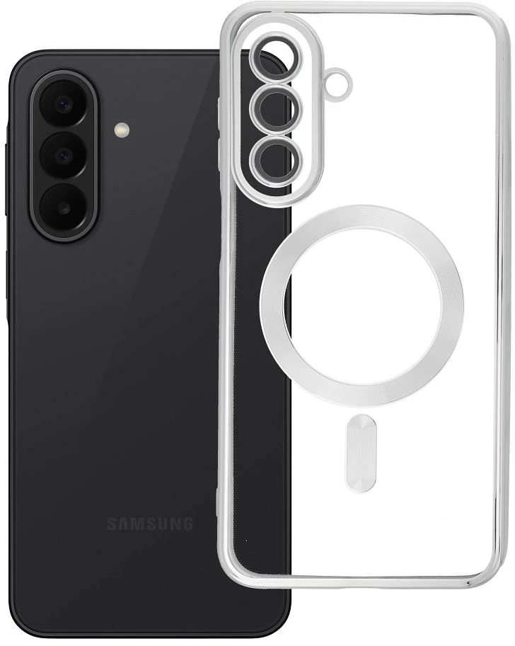 Oem Dėklas na Samsung A27 Electro Mag Cover zgodne su MagSafe sidabrinė