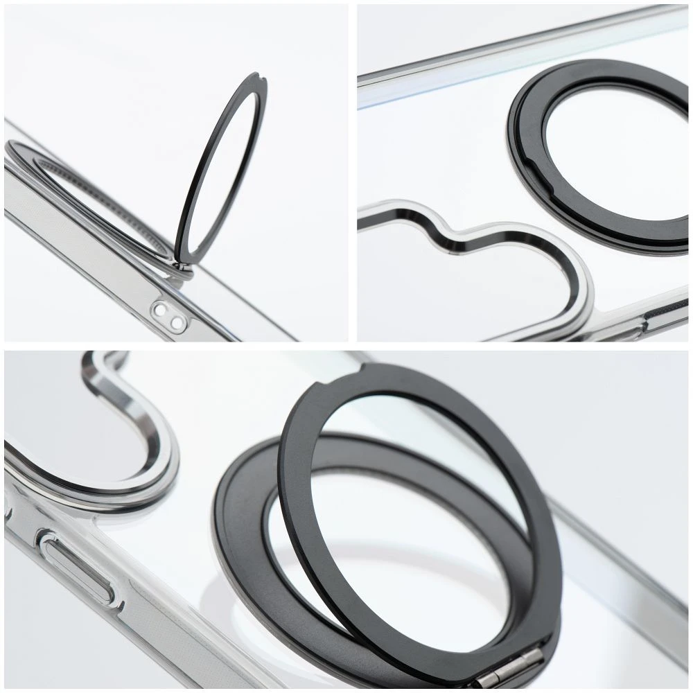 Oem Dėklas na Samsung A27 Frame Circle Stand zgodne su MagSafe juoda