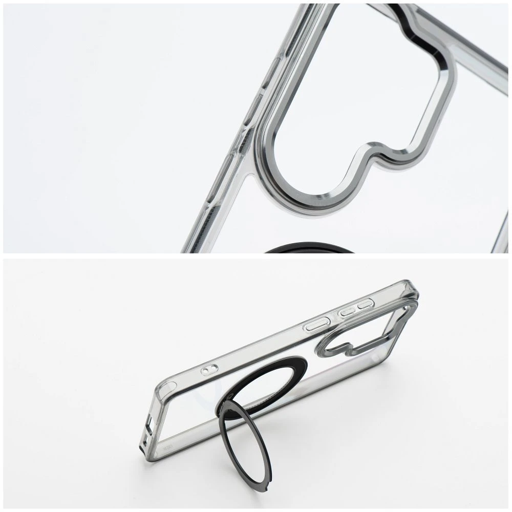 Oem Dėklas na Samsung A27 Frame Circle Stand zgodne su MagSafe juoda