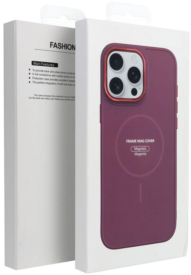 Oem Dėklas na Samsung A27 Frame Mag Cover zgodne su MagSafe magenta