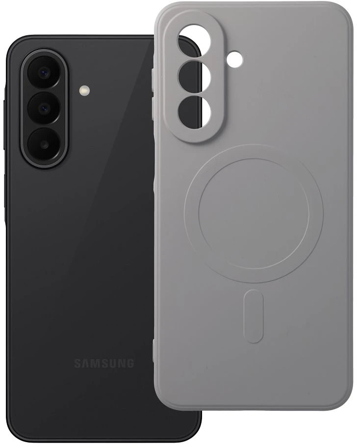 Oem Dėklas na Samsung A27 Silicone Mag Cover zgodne su MagSafe (camera protection) tytanowo pilka