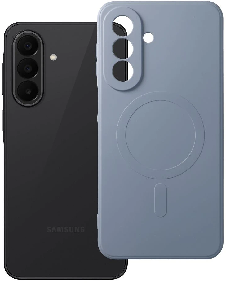 Oem Dėklas na Samsung A27 Silicone Mag Cover zgodne su MagSafe (camera protection) jasnoniebieskie