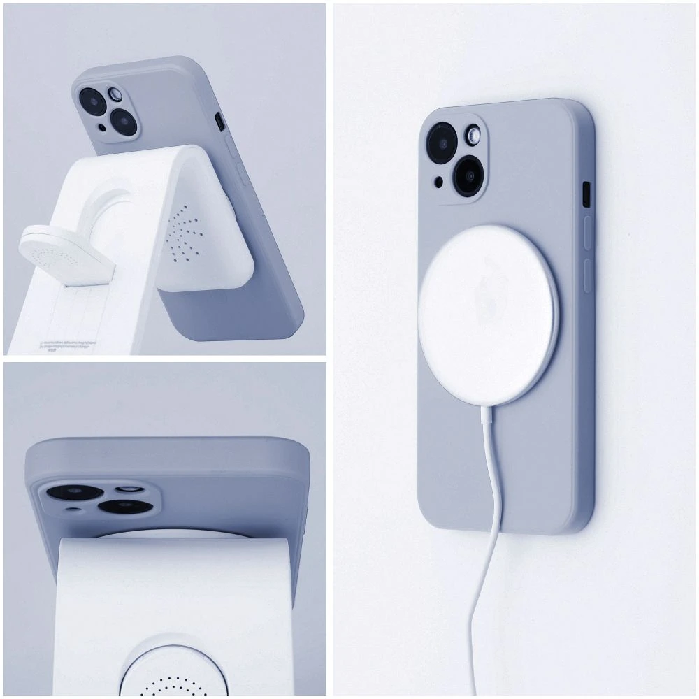 Oem Dėklas na Samsung A27 Silicone Mag Cover zgodne su MagSafe (camera protection) jasnoniebieskie