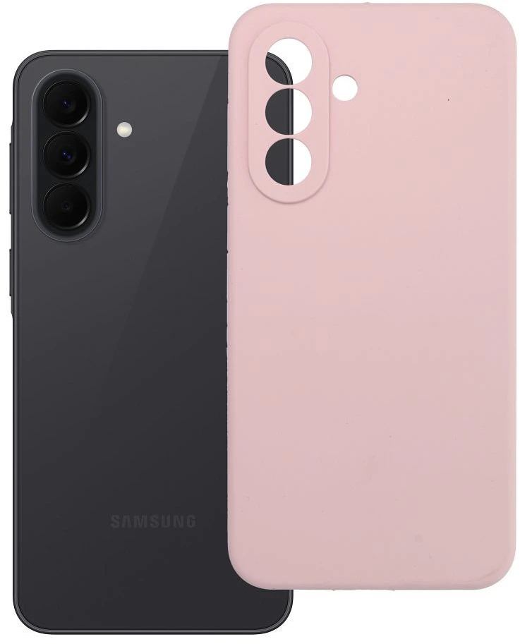 Oem Dėklas na Samsung A37 5G Silicone 2mm (apsauga nuo fotoaparato) pudra rožinė