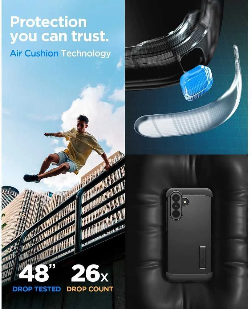 Dėklas „Spigen Tough Armor Galaxy A37 5G“ juodas