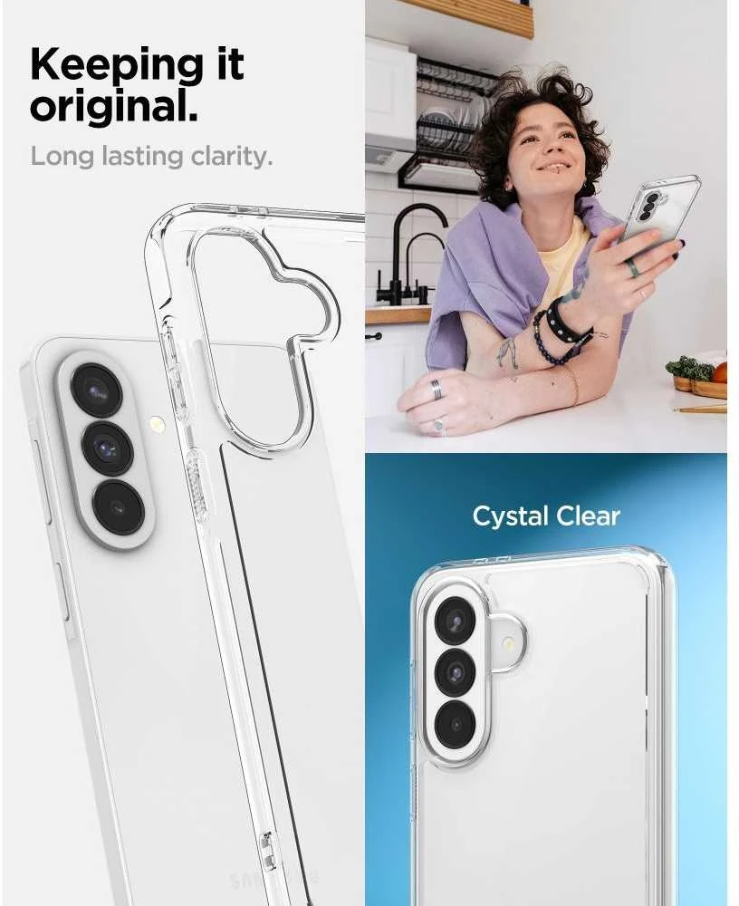 Dėklas „Spigen Ultra Hybrid Galaxy A37 5G“ krištolo skaidrumo