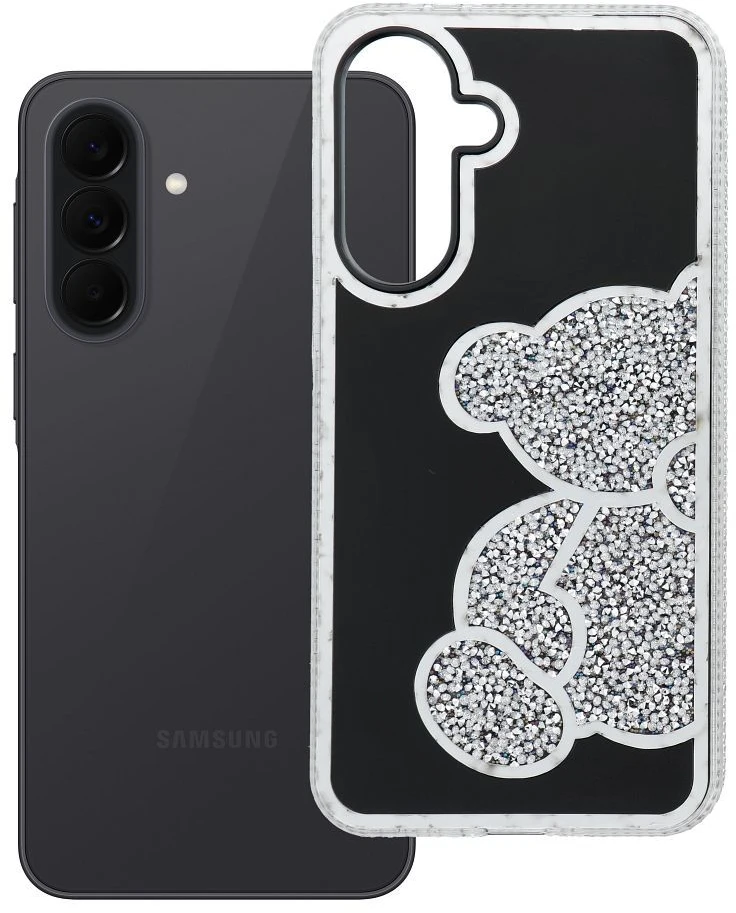 Oem Dėklas na Samsung A37 5G Teddy Bear Sidabrinė