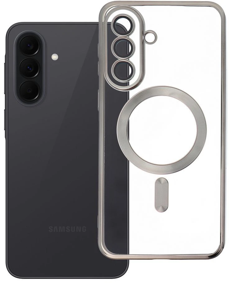 Oem Dėklas na Samsung A37 Electro Mag Cover zgodne su MagSafe tytanowo pilka